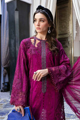 Maria B D-2502-B | Magenta - Summer Cotton Chikankari Collection