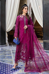 Maria B D-2502-B | Magenta - Summer Cotton Chikankari Collection