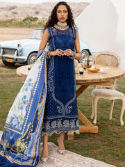 Bin Ilyas | Navy blue - Summer Cotton Chikankari Collection