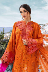 Maria B D-2505-B | Orange - Chikankari Collection