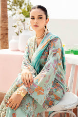 Ramsha Khan | Aqua Green - Lawn Chiffon Dupatta Collection