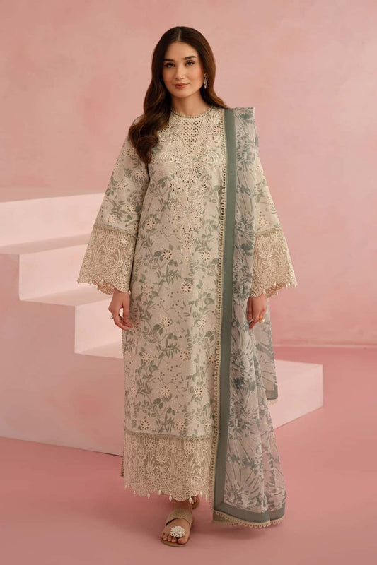 Afrozeh | Pistachio Green - Printed Lawn Chikankari Collection