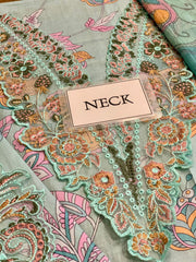 Ramsha Khan | Aqua Green - Lawn Chiffon Dupatta Collection