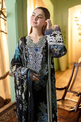 Qalamkar | Black (MR) - Cotton Chikankari Collection