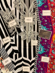 Maria B M-Print MPT-2609-B | Black & White Stripe  -  Lawn With Chiffon Dupatta Collection