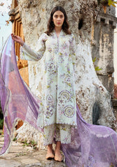 Image | Multi - Digital Printed Embroidered Lawn With Silk Dupatta