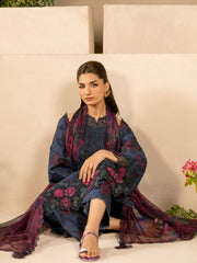 Iznik EFL-12 | Blue & Red - Lawn Collection