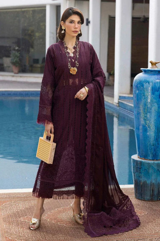 Adan Libas | Dark Purple - Cotton Chickenkari Collection