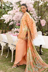 Maria B MPT-2602-A | Peach - Lawn Collection 2025