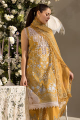 Sobia Nazir L25-6B | Mustard - Lawn Collection