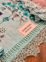 Iznik | Sky Blue - Printed Lawn Chikankari Collection