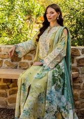 Elaf Premium Allure ELK-07A | Lemon - Chikankari Lawn Collection