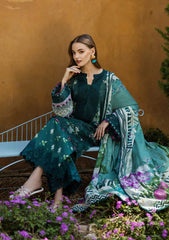 Elaf Premium Jade Embrace ELK-07B | Green - Lawn Chikankari Collection