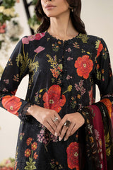 Maria B MPT-2607-B | Black - Lawn Collection