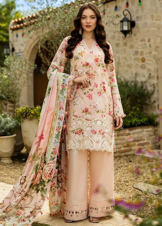 Elaf Premium True Love ELK-04B | Peach - Chikankari Collection