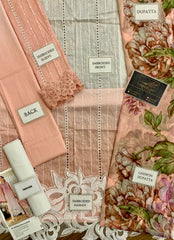 Maria B MPT-2506-A | Peach Tie & Die - Lawn Collection
