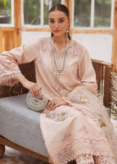 Crimson | Peach - Laser Chikankari Collection
