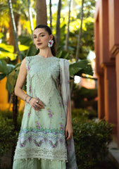 Elaf Premium Aria ETS-01A | Green - Printed Chikankari Collection