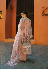 Elaf Premium Pink Petal ETS-01B | Peach - Printed Chikankari Collection