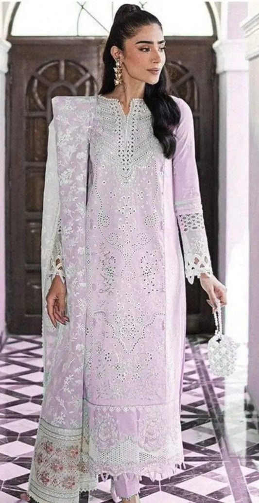Qalamkar |  purple (ec)- Lawn Collection