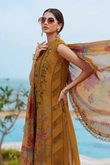 Maria B Eid Lawn-25-01 | Mustard - Luxury Lawn Cotton Chikankari Collection