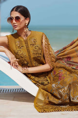 Maria B Eid Lawn-25-01 | Mustard - Luxury Lawn Cotton Chikankari Collection