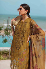 Maria B Eid Lawn-25-01 | Mustard - Luxury Lawn Cotton Chikankari Collection