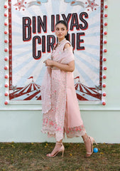 Bin Ilyas | Peach - Chikankari Collection