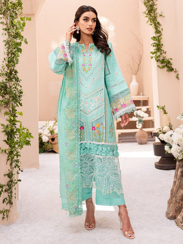 Parishay | Aqua Green - Cotton chikankari Collection