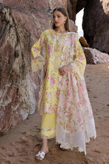 Crimon Who'S That Girl - D3 A | Yellow - Luxury Printed Lawn Collection