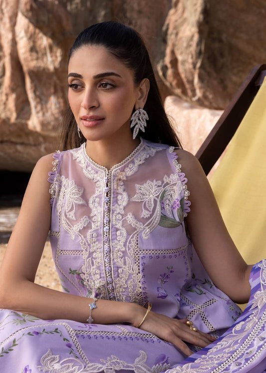 Crimson | Light Purple - Luxury Lawn Collection