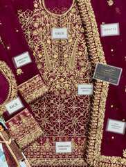 Asim Jofa | Maroon - Chiffon Collection