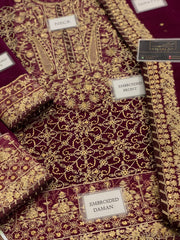 Asim Jofa | Maroon - Chiffon Collection