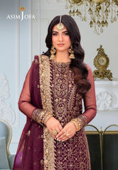 Asim Jofa | Maroon - Chiffon Collection