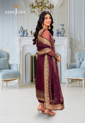 Asim Jofa | Maroon - Chiffon Collection