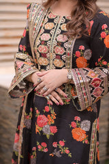 Aneelas | Black  - Silk Embroidered Collection