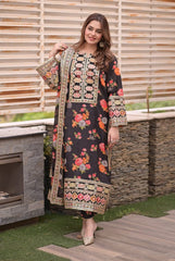 Aneelas | Black  - Silk Embroidered Collection