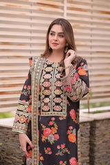 Aneelas | Black  - Silk Embroidered Collection