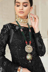 Maryam Hussain Black Formal Wear Net dress Formal Collection
