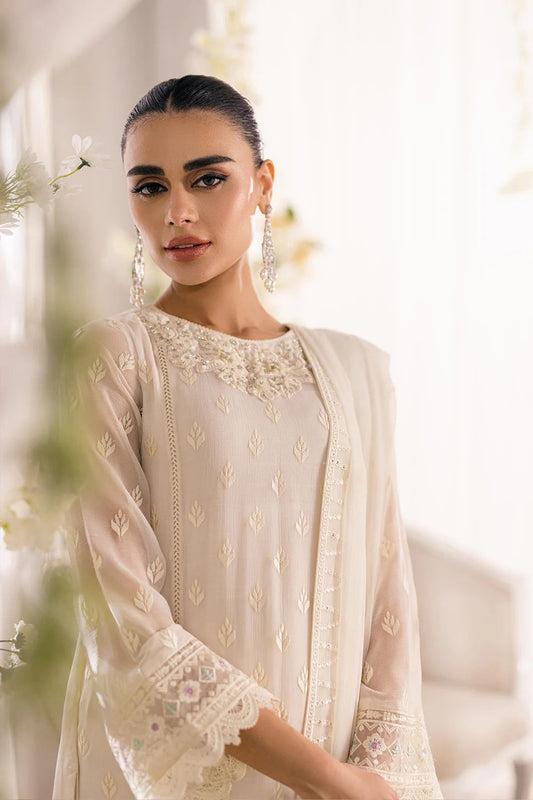 Azure Cream Formal Collection Chiffon Dress 3pc