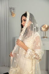 Designer Wear Formal Collection Chiffon Dress Hand Work 3pc Sami Stitched