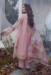 Adan Libas Pink Luxury Lawn Chikankari Dress