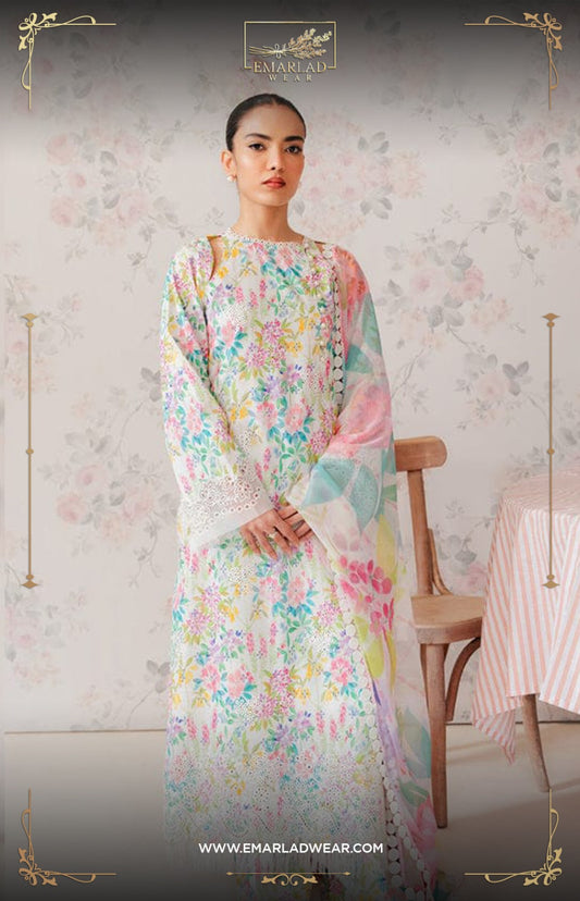 Afrozeh Multi Stitched Dress Summer collection Embroidery Pure Lawn 3pc