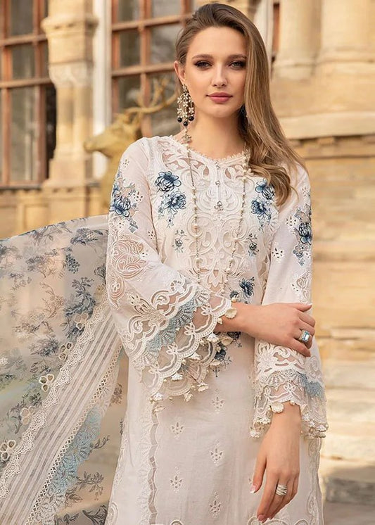 Maria B White Luxury Lawn Collection Chikankari