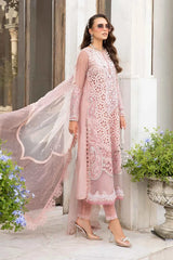 Maria B Pink New Arrival Formal Collection Organza Dress