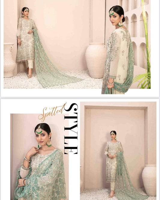 DESIGNER WEAR CHIFFON COLLECTION HAND WORK O,1