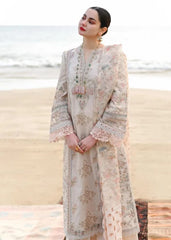 QALAMKAR Shiffle Skin Luxury Lawn Chikankari 3pc