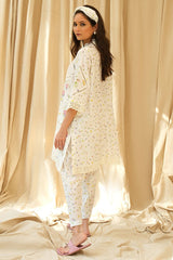 FARIDA HASSAN WHITE NEW  CHIKANKARI LAWN DRESS 3PC