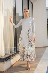 Lulusar  Silver 3 Piece Silk Suit