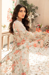 Vaniya skin pure Lawn Digital Hand Work Dress
